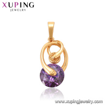 33316 Xuping top qualité nouveau modèle or 18 carats rempli bijoux élégant pendentif rouge pourpre gemme
